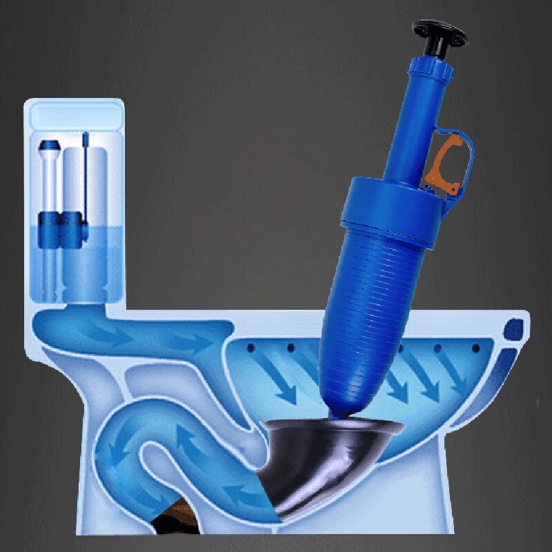Air Power Drain Blaster High Pressure Powerful Manual Sink Plunger Opener Cleaner Pump for Bath Toilets Bathroom Shower Kitc