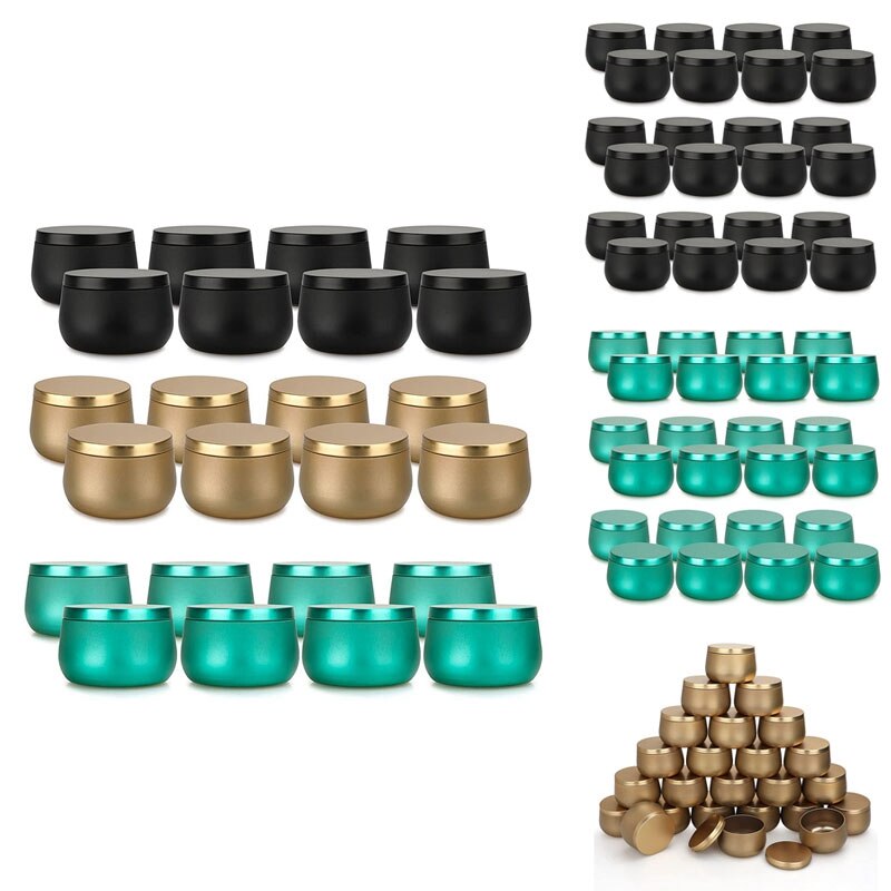 ! Candle Tin 24 Piece, 8Oz, 3 Color Candle Containers, Candle Jars For Candle Making, DIY Candle Can Set