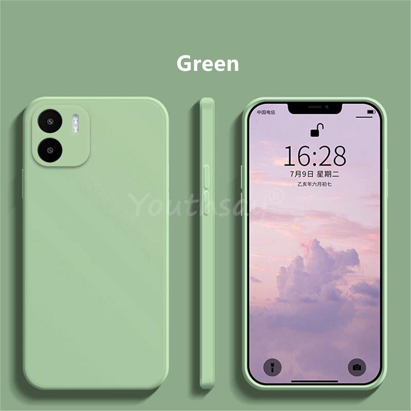 Funda para Xiaomi Redmi A2 A1 A2 + A1 + funda suave y Original de silicona líquida: Lona / green