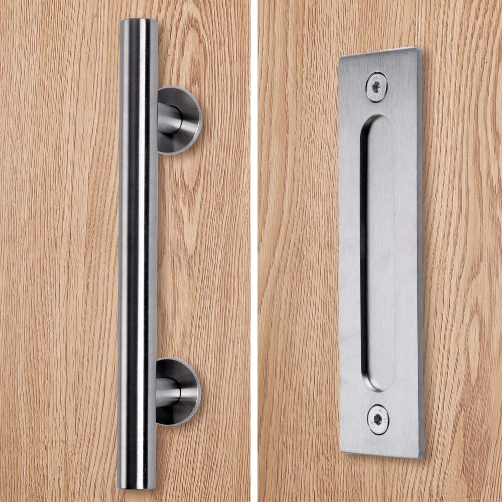 Carbon Steel Sliding Barn Door Pull Handle Wood Door Handle Black Door Handles For Interior Doors Handle