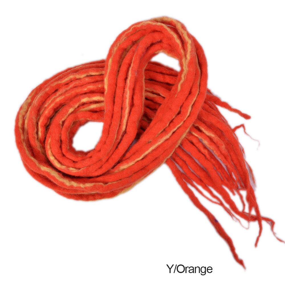 Syntetiske dreadlocks hæklet hår blødt uld dread locs håndlavet fletning hårextensions til afro kvinder mænd hiphop stil