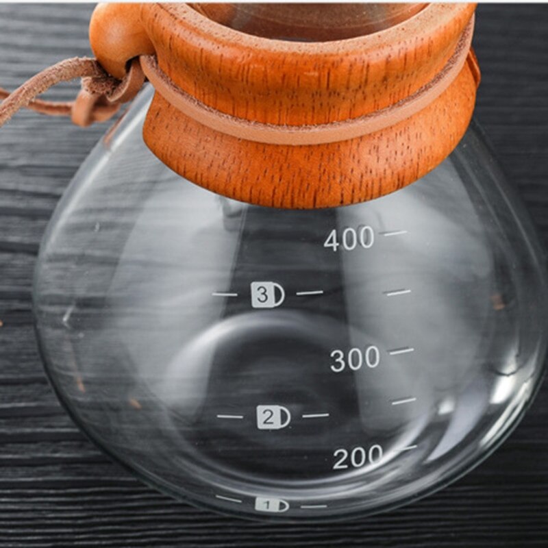 Stainless Steel Coffee Filter Drip Pot 400ml Heat Resistant Classic Glass Coffee Pots Coffee Maker Pour Over Coffeemaker