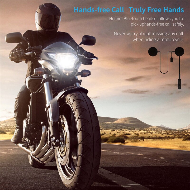 Talkie-walkie de casque Anti-brouillage sans fil imperméable de moto de Bluetooth 5.0 Durable et pratique