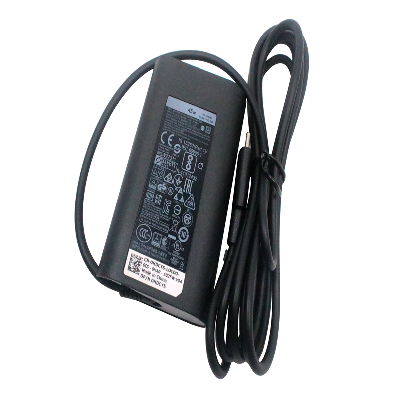 45W USB-C AC Adapter 20V 2.25A Laptop Charger Power for Dell XPS 13,XPS 11,9P33D-1501,689C4,492-BBUU,LA45NM150,HDCY5,0HDCY5