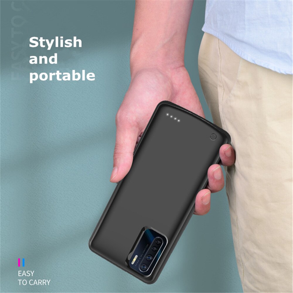 Fundas de carga de batería para OPPO A91, estuche de carga de batería externa de 6800mAh, funda de Banco de energía para OPPO A91
