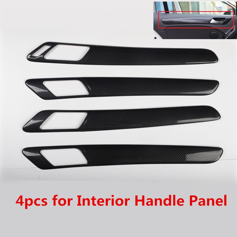 5D Koolstofvezel Gedrukt Auto Center Console Cover Handvat Sticker Gear Panel Moulding Trim Voor Volkswagen Golf 6