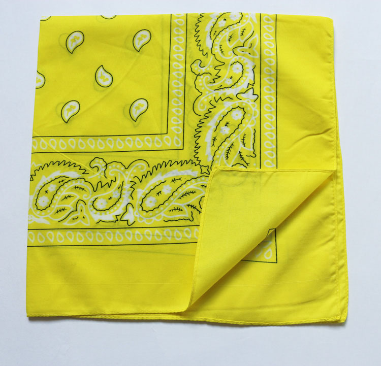55 Cm Paisley Bandana In Sport Sjaal Polyester Hoofdband Voor Jongen/Meisje Hoofddeksels: YELLOW