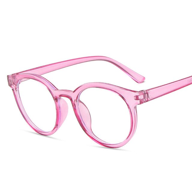 Retro Anti-blue Light Glasses Frame Children's Glasses Round Glasses For Kids Student Eyeglasses Child Goggle Cute Pink: 6