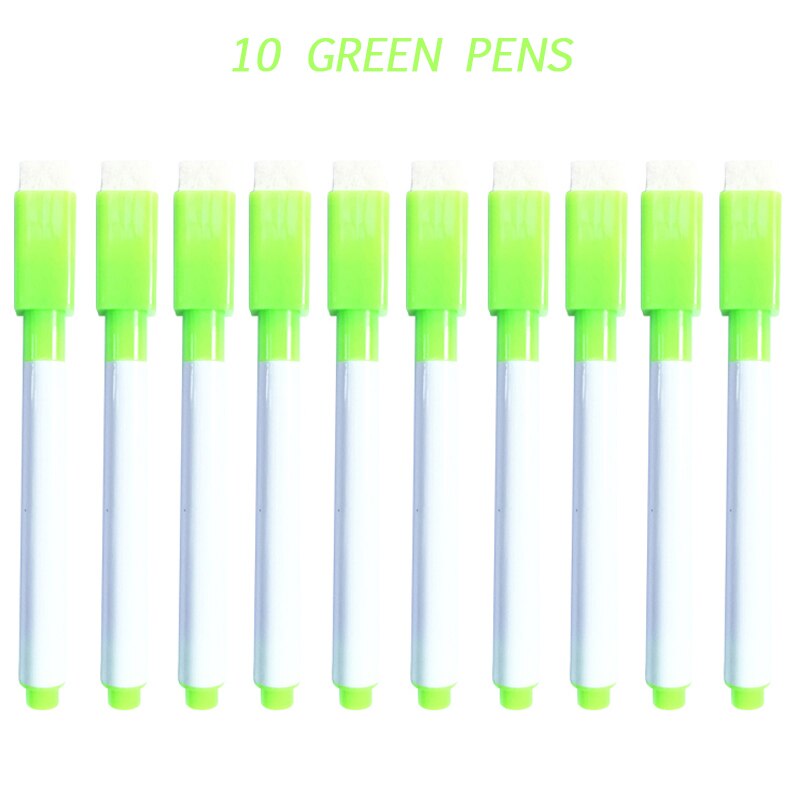 Magnetic Whiteboard Markers Erasable Pens Glass Ceramic White Board Children's Drawing Practice School Office Classroom Supplies: Green