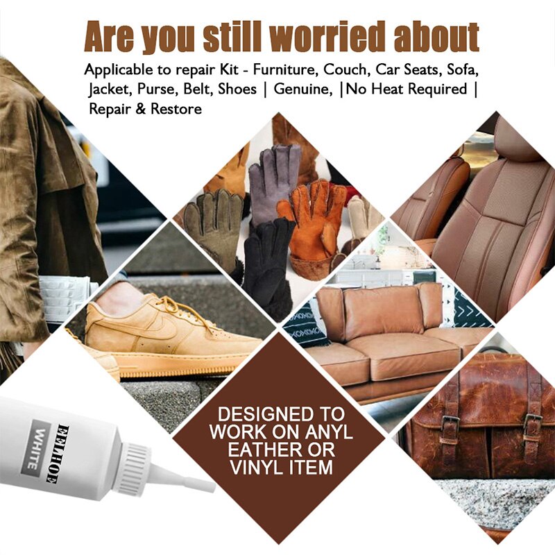 kit per la cura dell'auto pelle liquida strumento per la riparazione della pelle sedile automatico divano cappotti fori graffi crepes restauro per scarpa per auto