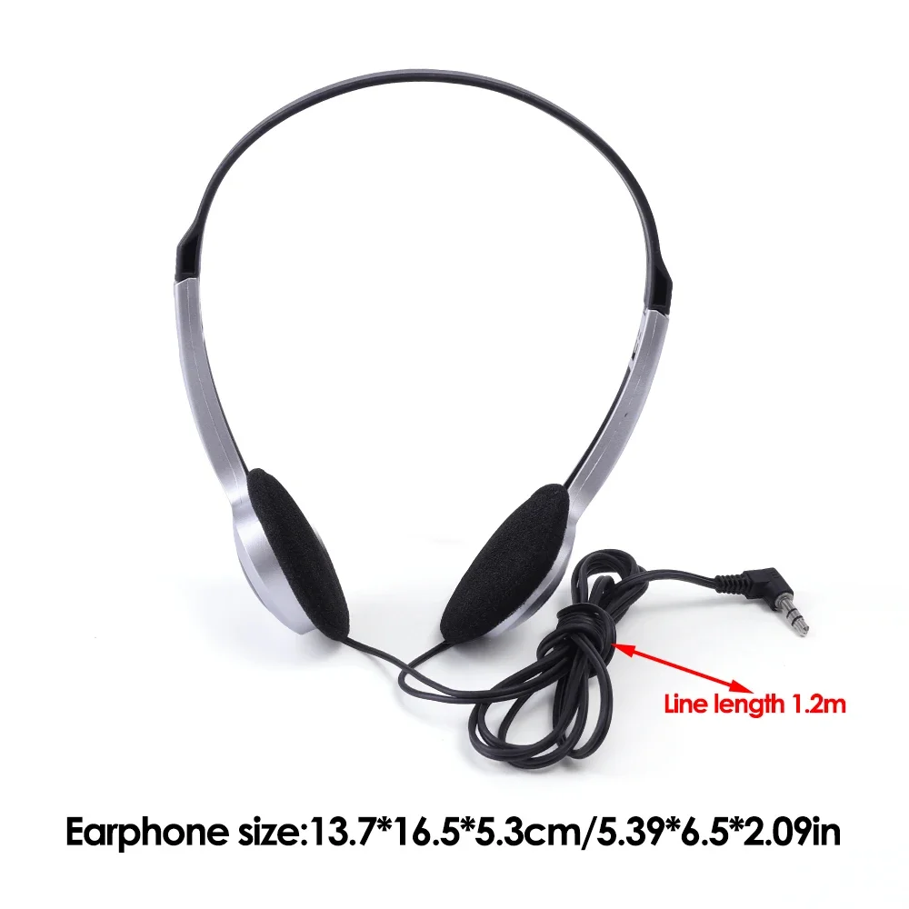 Universal Wired Headset 3.5mm Plug Gaming Computer Headphone Sports Mobile Phone MP3 Laptop Head-mounted Stereo Earphones: black