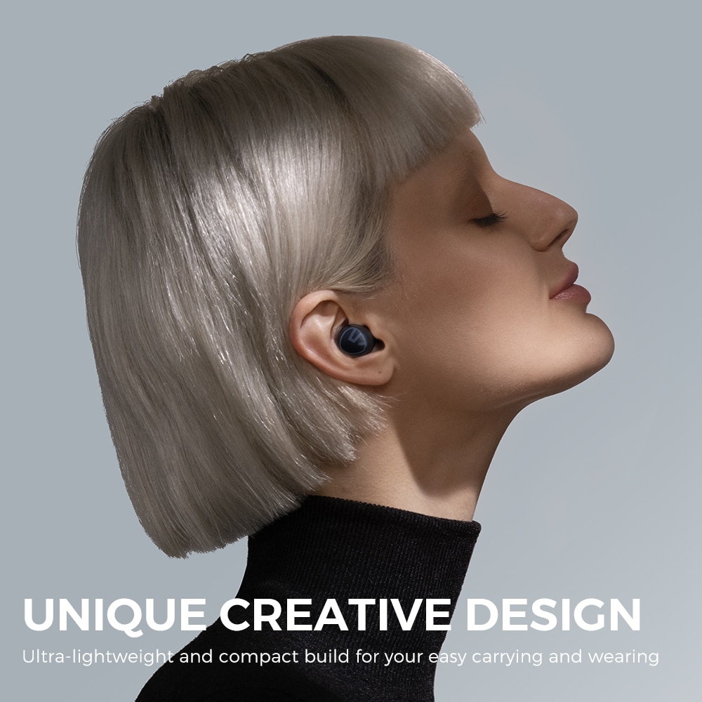 SoundPEATS Mini Wireless Earbuds Bluetooth 5.2 Headphones in-Ear Stereo Earphones with Speech AI Noise Cancellation for Calls