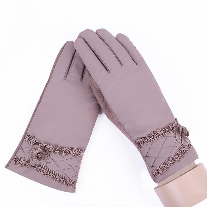 Pantalla táctil a prueba de viento sólida informal para mujer, guantes abrigados Unisex 027A, 027C, 027D, 027E