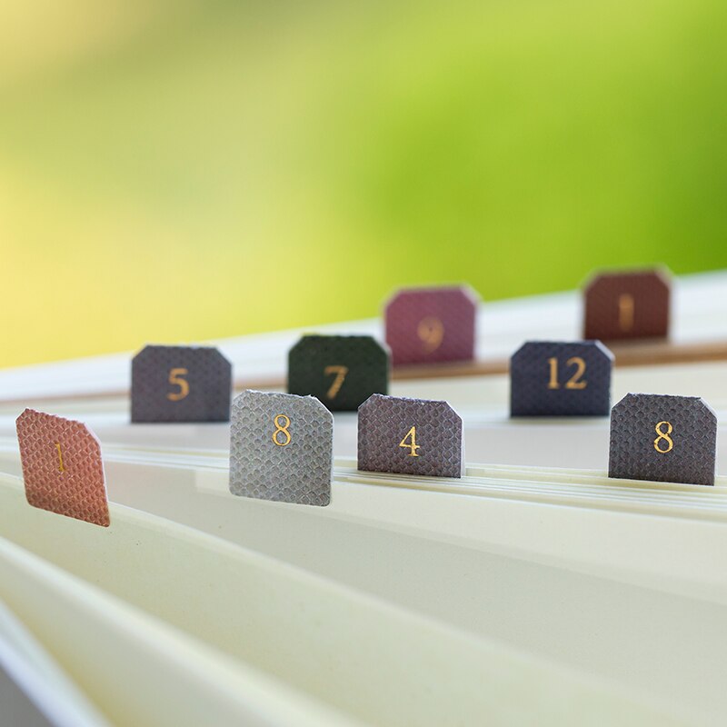 10 ark gradient färgindex klisterlappar morandi etiketter anteckningsbok planerare tillbehör datum månad index klistermärke anteckningar klistermärke