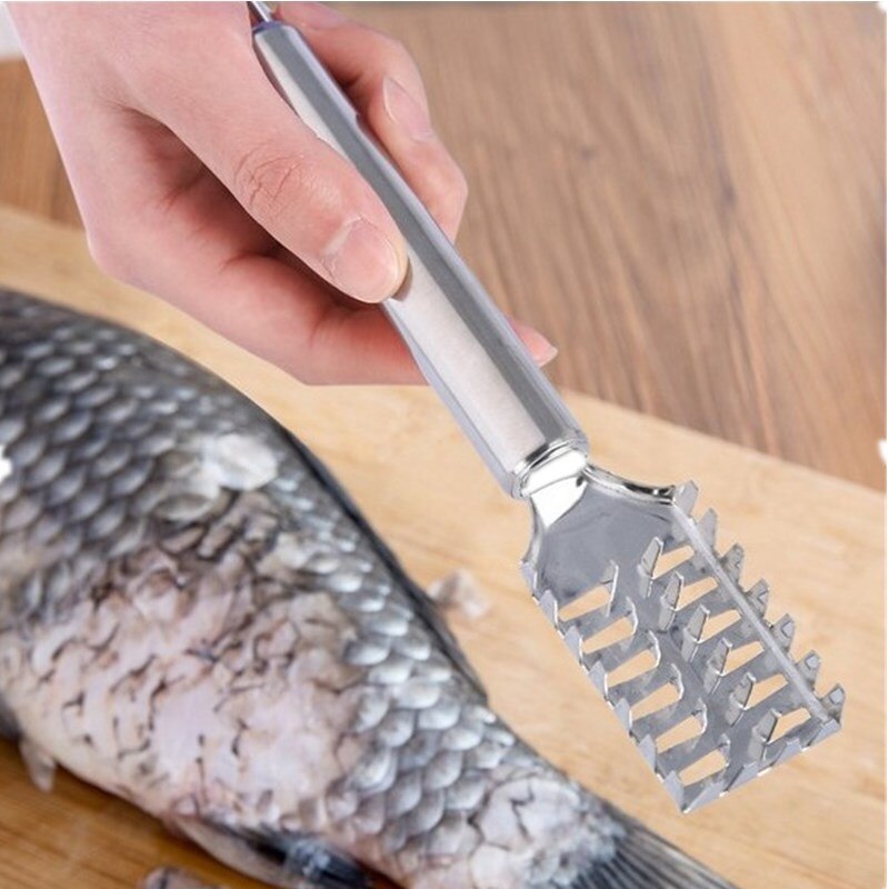 1PC Stainless Steel Fish Scale Remover ,Easily Remove Fish Scales Fish Scraper Kitchen Peeler Tool for Chef and Home Cooks