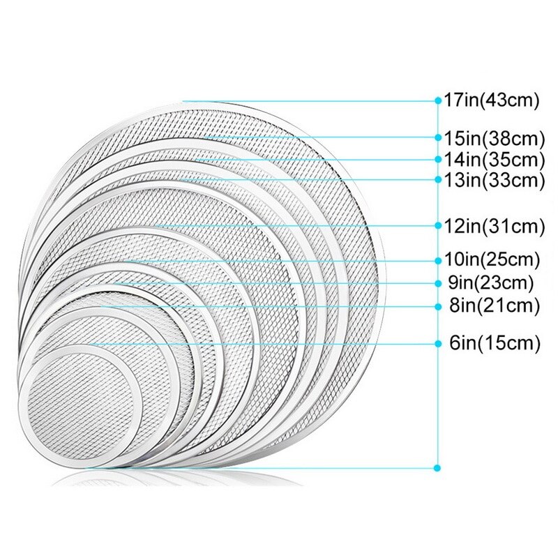 plateau de cuisson antiadhésif pour Pizza plateau de cuisson filet métallique 6 pouces à 17 pouces sans soudure en aluminium filet métallique ustensiles de cuisson outils de cuisine Pizza