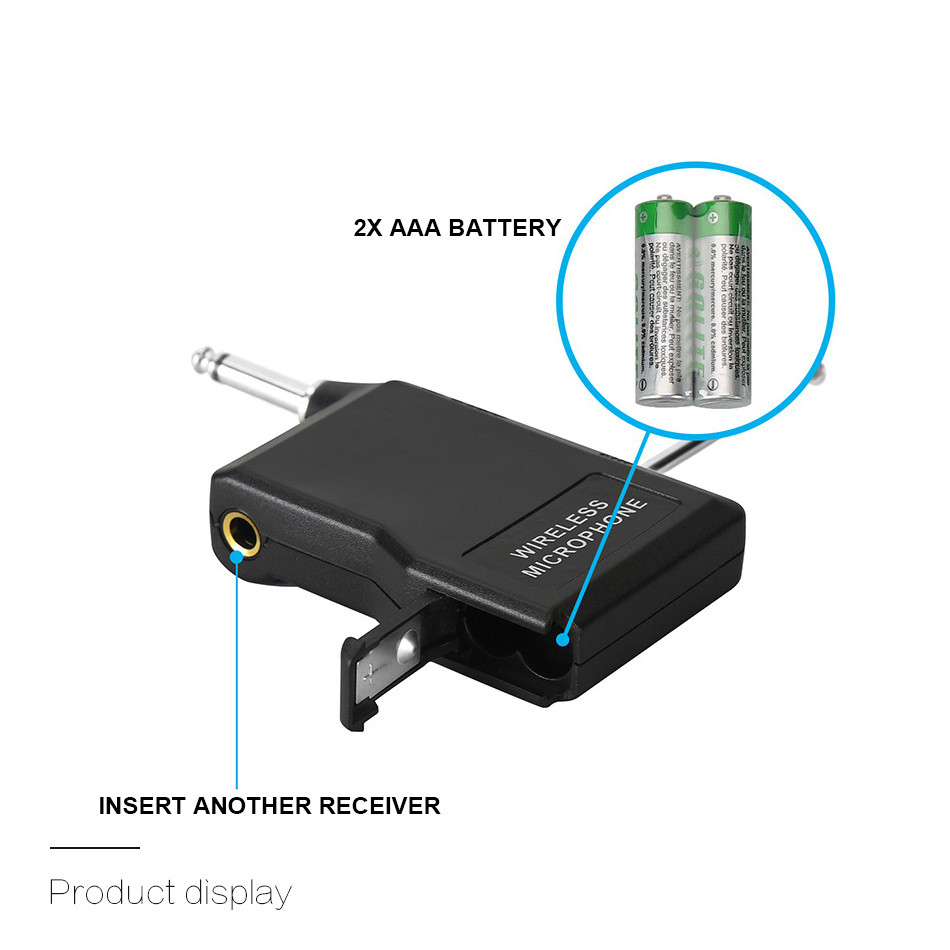 Microphone UHF Wireless Microphone System Lavalier Lapel Mic Receiver+Transmitter for Camcorder Recorder Microphone