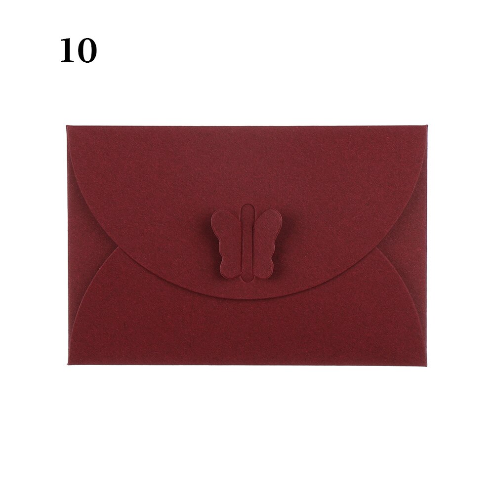 5PCs Mini Farfalla Colorata Busta Sacchetto di Carta Kraft Fibbia Perla di Carta Tessera di Cancelleria Per Ufficio Scuola Forniture