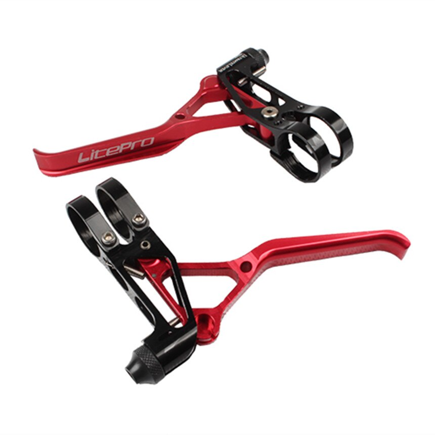Litepro 14/16/20 Inch BMX bicicletta ultraleggera CNC 64g leva freno bici pieghevole per leve freno Brompton V: red