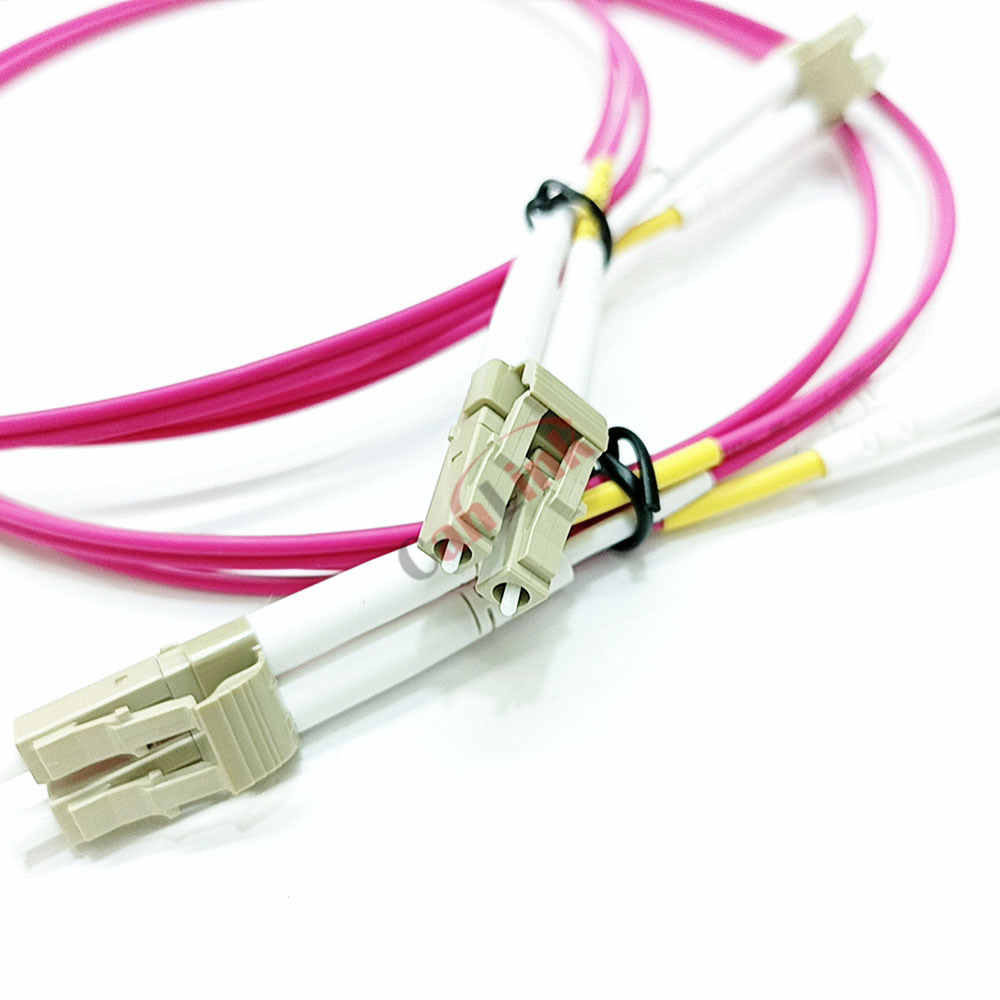 10 stk/parti lc-lc  om4 multimodus fiberkabel 3.0mm multimodus dupleks lc-upc fiberoptisk genser patchkabel 1/2/3/5m