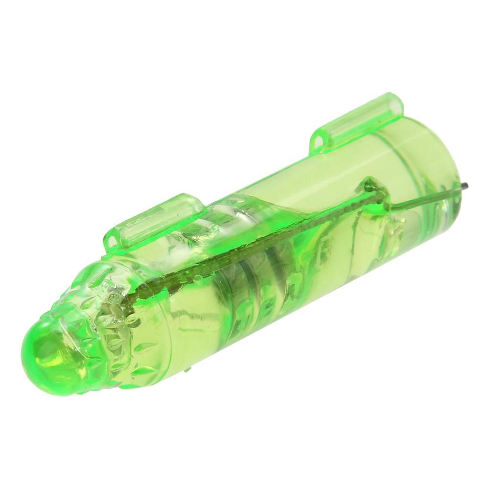 Underwater Deep LED Flashlight Fish Attracting Indicator Squid Fish Lure Light Green Fishing Lamp Use in 300m Water Depth: Green Button cell 
