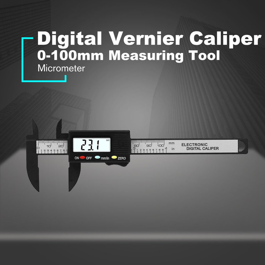 mini elektronisk digital skyvelære 0-100mm måleverktøy digital vernier skyvelære måler mikrometer til smykkemåling
