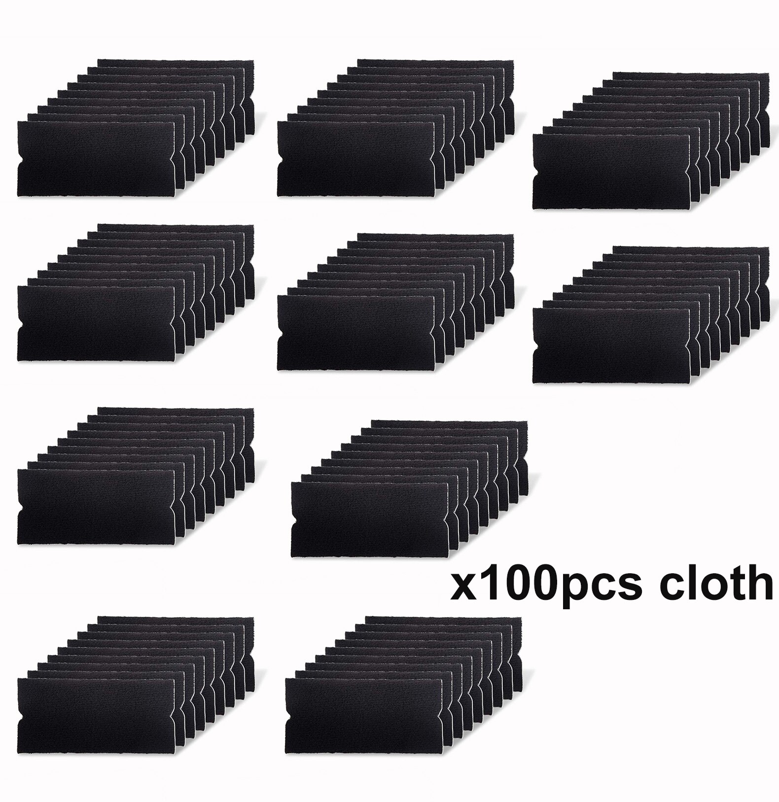 Ehdis 20/50/100Pcs Vilt Doek Voor 10Cm Zuigmond Carbon Fiber Vinyl Auto Wrap Geen scratch Schraper Window Tint Wikkelen Gereedschappen: 100pcs cloth
