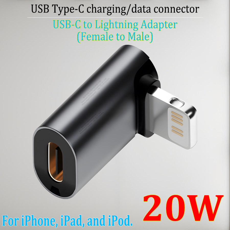 USB Type-C PD 20/27W charging data connector for iPhone, iPad, iPod, USB-C to Lightning adapter, female to male, multiple styles: Option 5