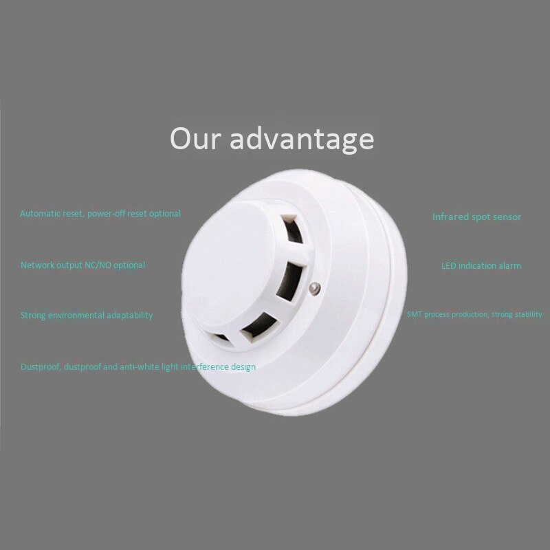 Wired Smoke Detectors Home Security Wired Alarms Automatic Recovery with Relay Output