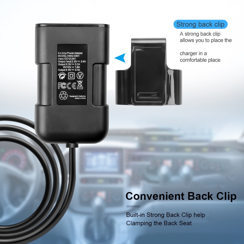 4 Port Usb QC3.0 Snelle Autolader Uitbreiding Usb Hub Universele Telefoon Pad Tablet Power Adapter Voor Voor-en Achterbank passagiers