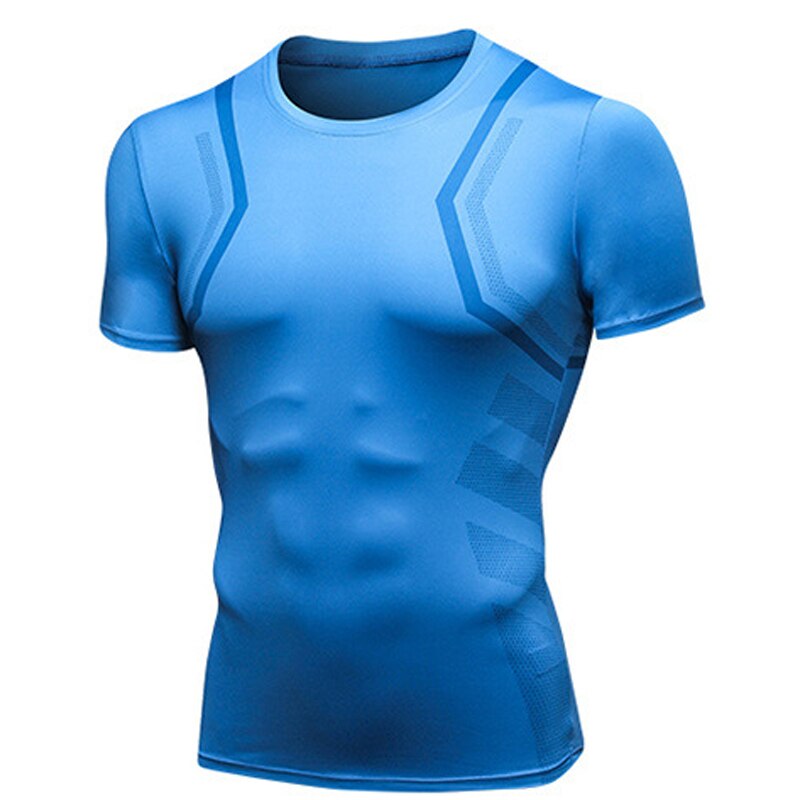 Herre quick dry mma fitness rashguard t-shirt 3d trykte korte ærmer kompression løbetoppe åndbart crossfit gym sportstøj