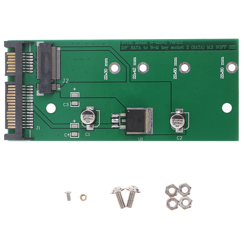 Ngff  ( m2 )  ssd  to 2.5 tommer sata adapter m .2 ngff ssd til sata 3 konvertere kort