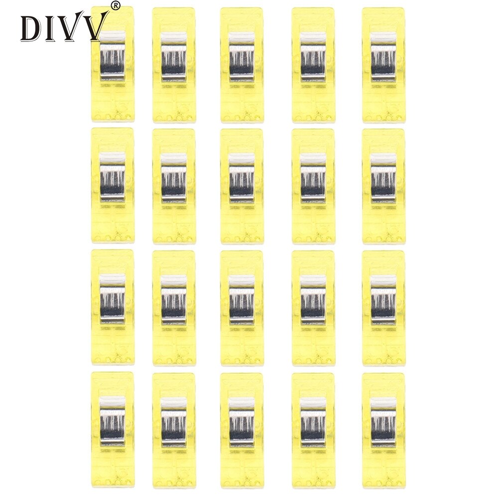 20 stuks doorzichtige naai-knutselquiltbindingen, plastic clips, klemmen, hemel, pinces couture naai-naaiklemmen 20: I