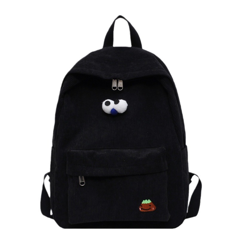 Corduroy Backpacks School Student Teen Girls Schoolbag High Large Capacity College Bookbag Classic Women Preppy Style
