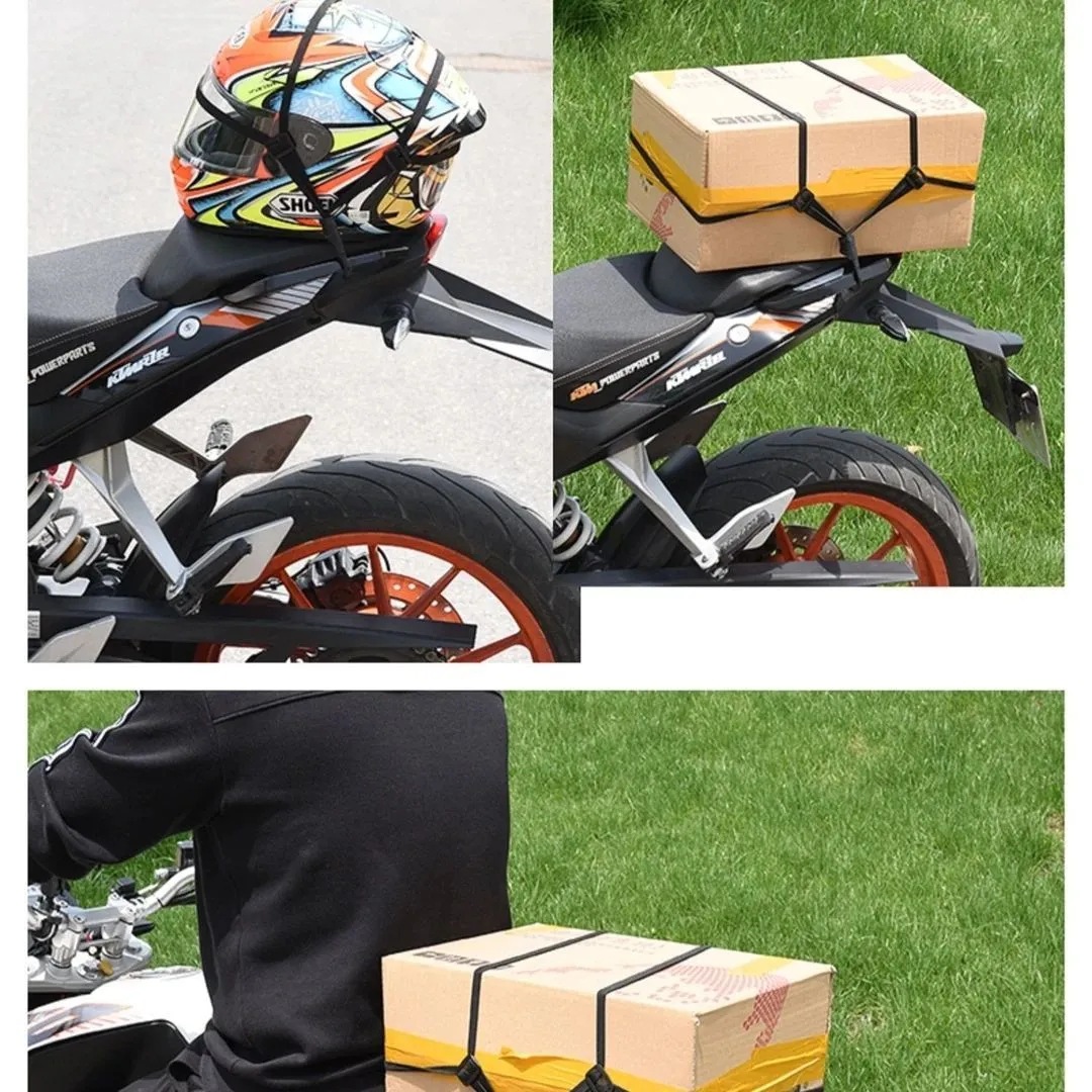 Sangle de bagage pour moto, 60cm, sangles fixes pour casque, corde à boucle élastique rétractable universelle, filet de bagage Durable pour casque de moto