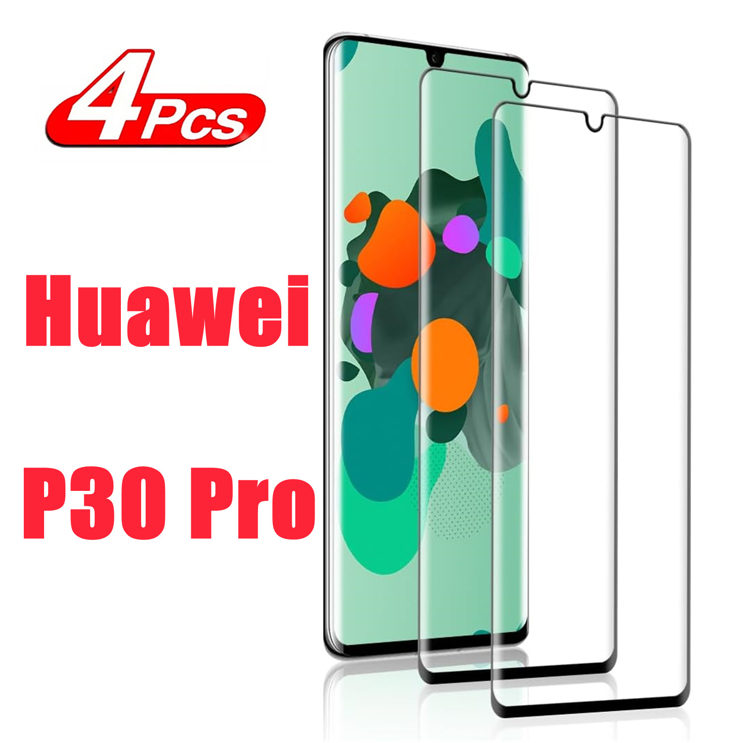 1/4Stck Volle Abdeckung Glas Für Huawei P30 Profi Bildschirm Schutz Für Huawei P30 Profi Gehärtetem Glas Schutz Film