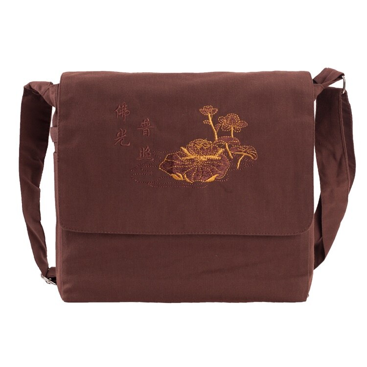 Bolso budista de monje budista, bolsa de hombro: Canvas Coffee
