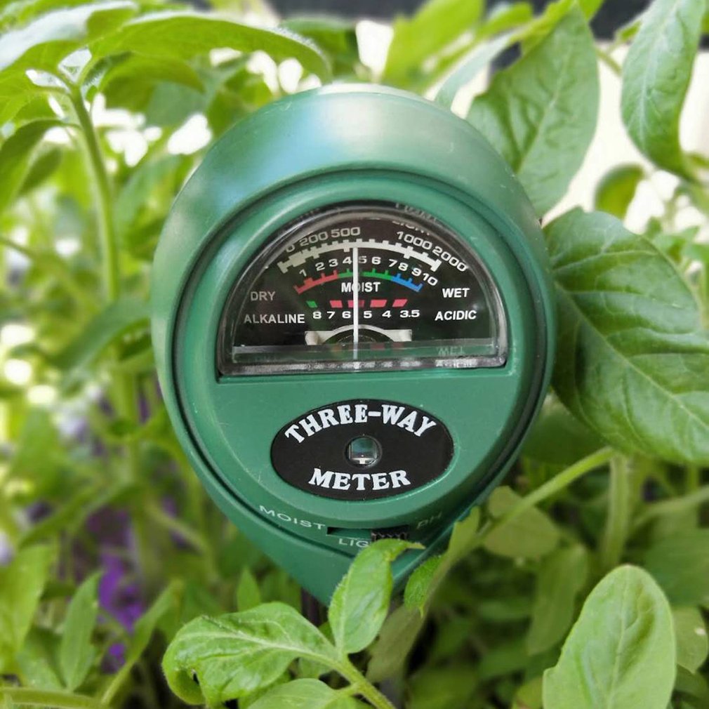 Udendørs hygrometer jord ph tester fugt lysmåler 3 in 1 ph detektor analysator pointer jord sensor til haveplante jord