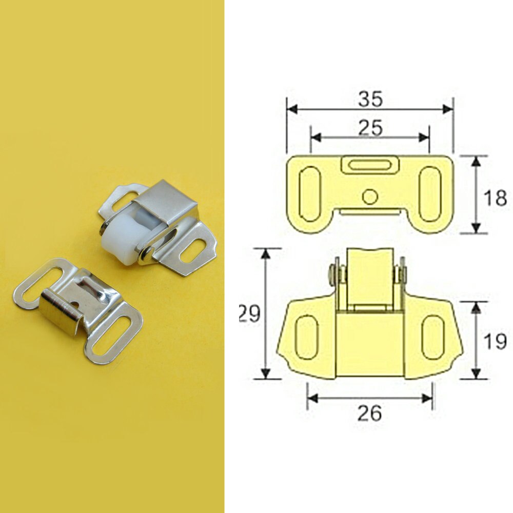 (5 Set ) Cabinet Door Latch Heavy Duty Roller Catch with Strike Plate --Zinc