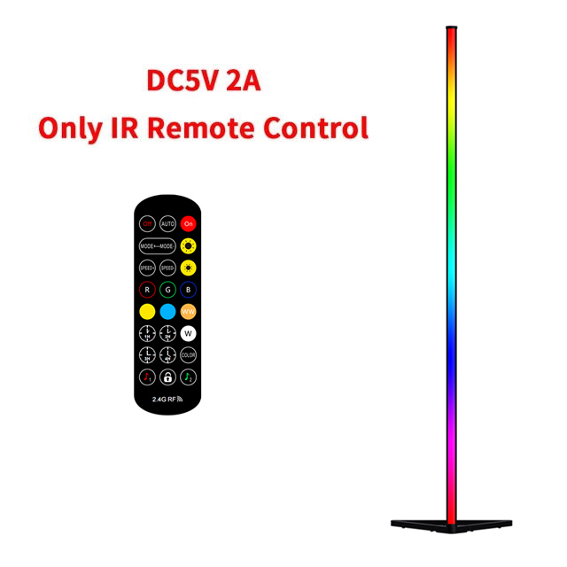 Rgb led gulvlampe indendørs boligindretning moderne hjørne gulvlampe stue rom kunstindretning atmosfærisk stående belysning: Blå / Hvid