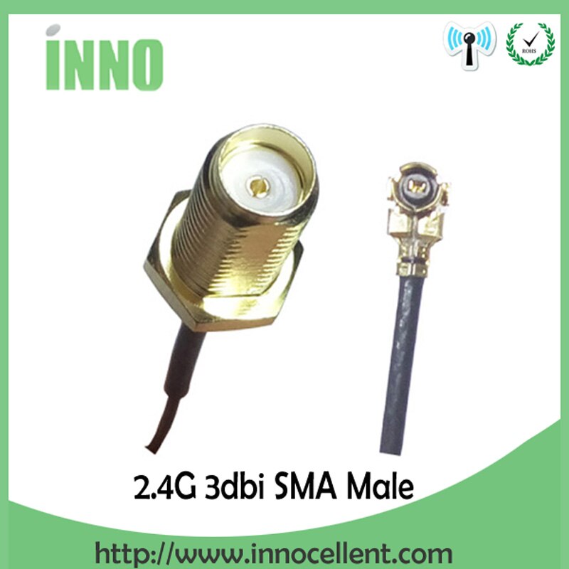 2Pcs Wifi 2.4 Ghz Antenne 2 ~ 3dBi Sma Male Antenne 2.4 Ghz Antenne 2.4G Antena Draadloze Router + Pci U. Fl Ipx Pigtail Kabel