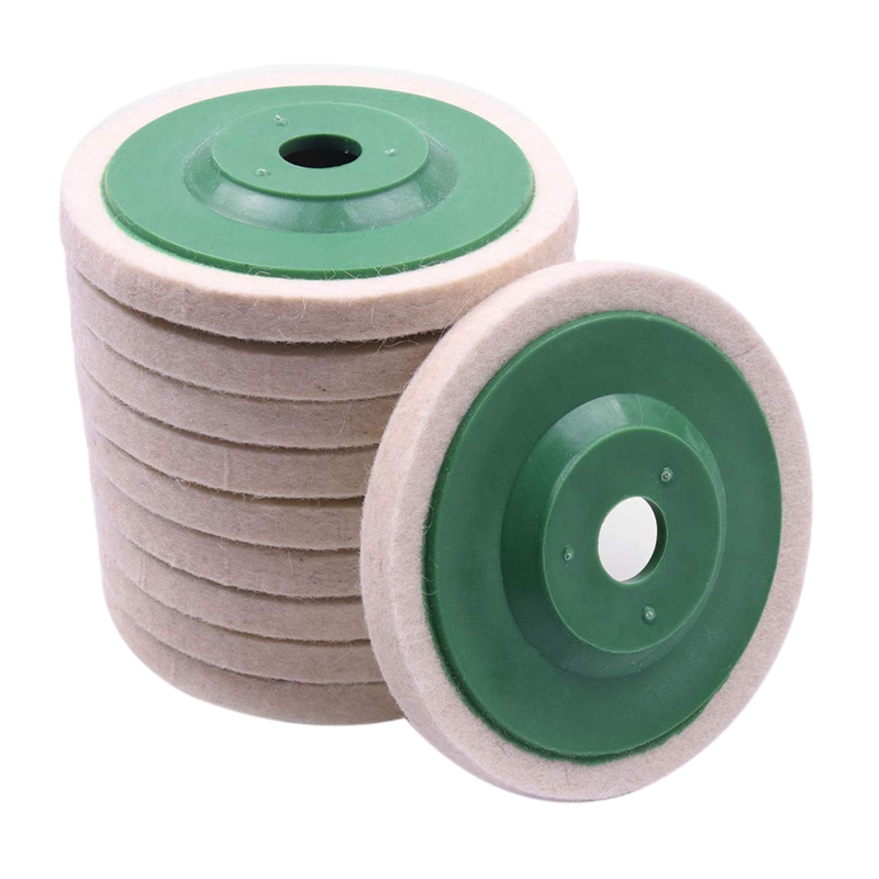 10 stk 100mm 4 tommers ullpolering runde poleringshjul pads polerhjul for kobberjern og aluminium poleringsverktøy for metall: Default Title