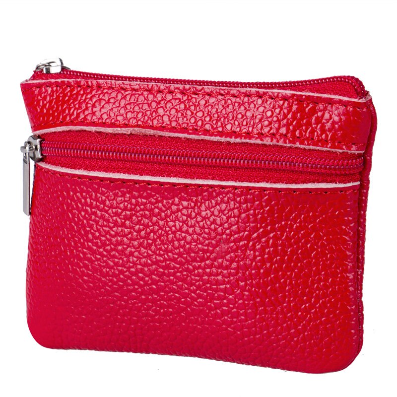 Kvinder mænd damer pu læder lille tegnebog taske taske kortholder lynlås lynlås lynlås mini slank tegnebog håndtaske: E