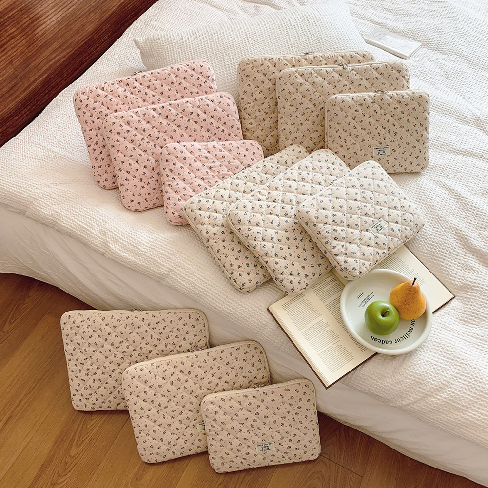 Flower Pattern Laptop Sleeve Case Bags Portable Computer Cover Bag Tablet Pouch for Macbook Air Pro 11 13 14 15 Inch Cover