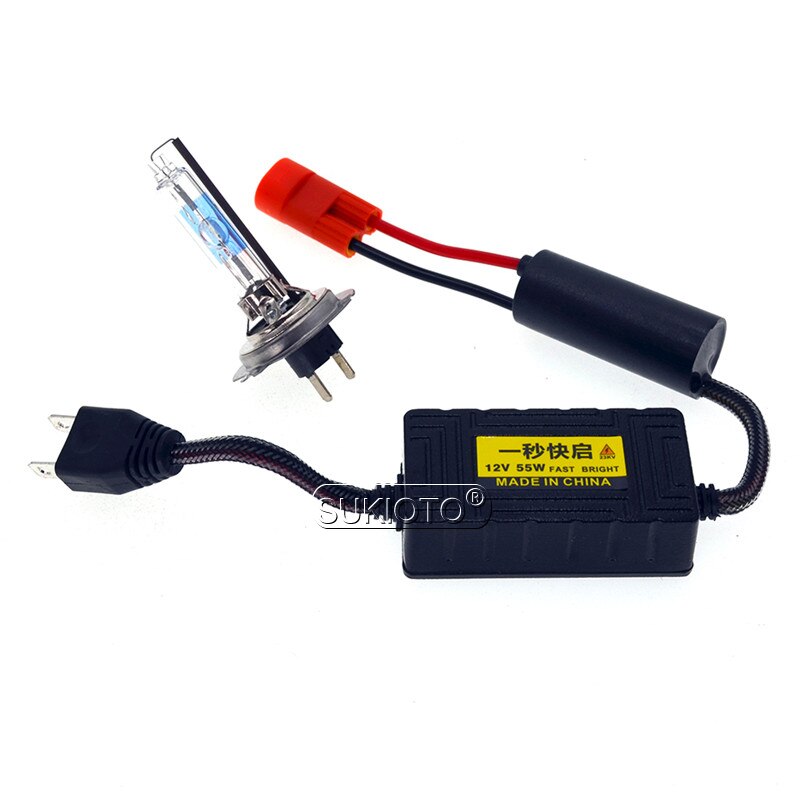 SUKIOTO-Kit de conversión de Xenón HID H7, 55W, enchufar y usar, AC, balasto Delgado, 55W, 5500K, H11, 9005, 9012