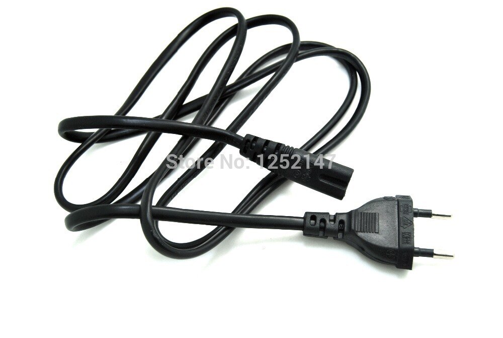 1.5 Meter 250V 2.5A Electric Wire Cable with EU Standard Plug for Power Supply Adapter Copper Black