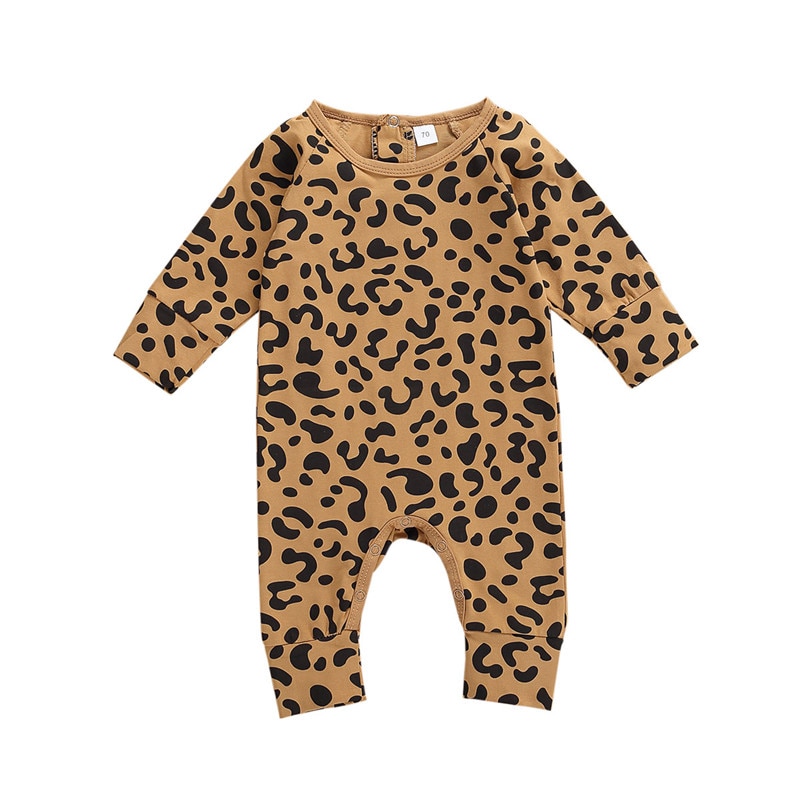 Cathery Baby Boy Girl Leopard Print Romper Jumpsuit Cheetah Clothes Unisex One-Piece Outfits Tutu Outfits