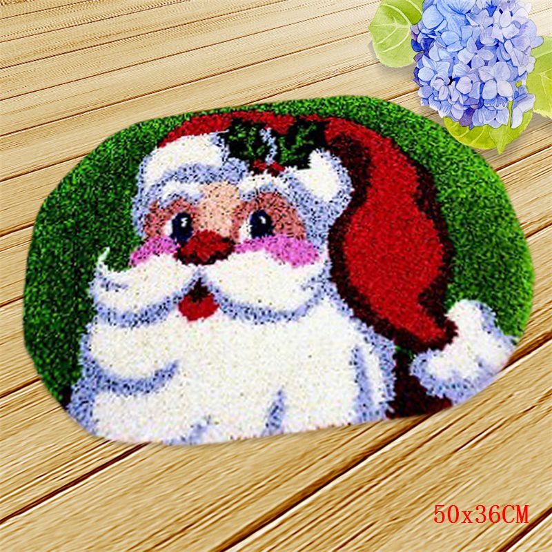 Smyrna – tapis brodé de noël, avec crochet à loquet, pour travaux d&#39;aiguille, décoration du père noël: ZD152-50-36