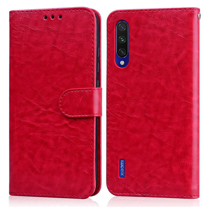 Leather Flip Case Voor Xiaomi Mi A3 MiA3 Case Book Stand Wallet Case Voor Op Xiaomi Mi A3 Mi Een 3 Coque Capa Telefoon Case Fundas: Red