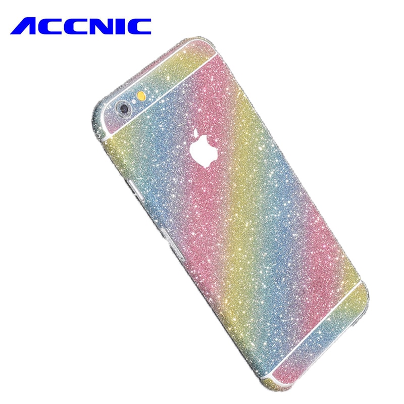 ACCNIC Terug Mobiele Telefoon Stickers voor iPhone 6/6 s/7/8/6 plus/6 s plus/7 plus/8 plus Full Body Glitter Bling Telefoon Sticker Film
